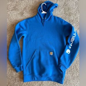 Carhartt Men's Blue Hoodie Sweatershirt.